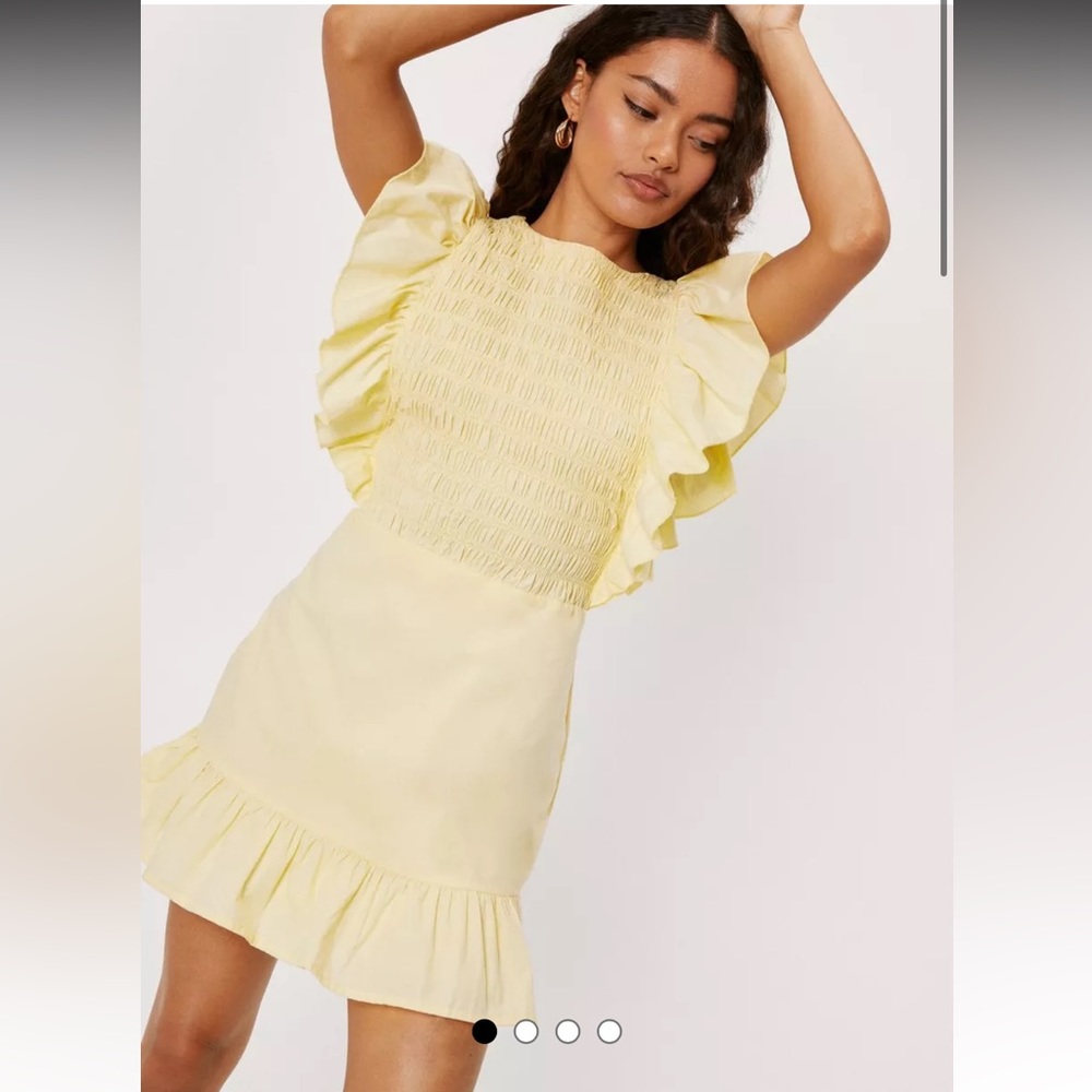 Nasty Gal yellow mini dress
